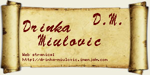 Drinka Miulović vizit kartica